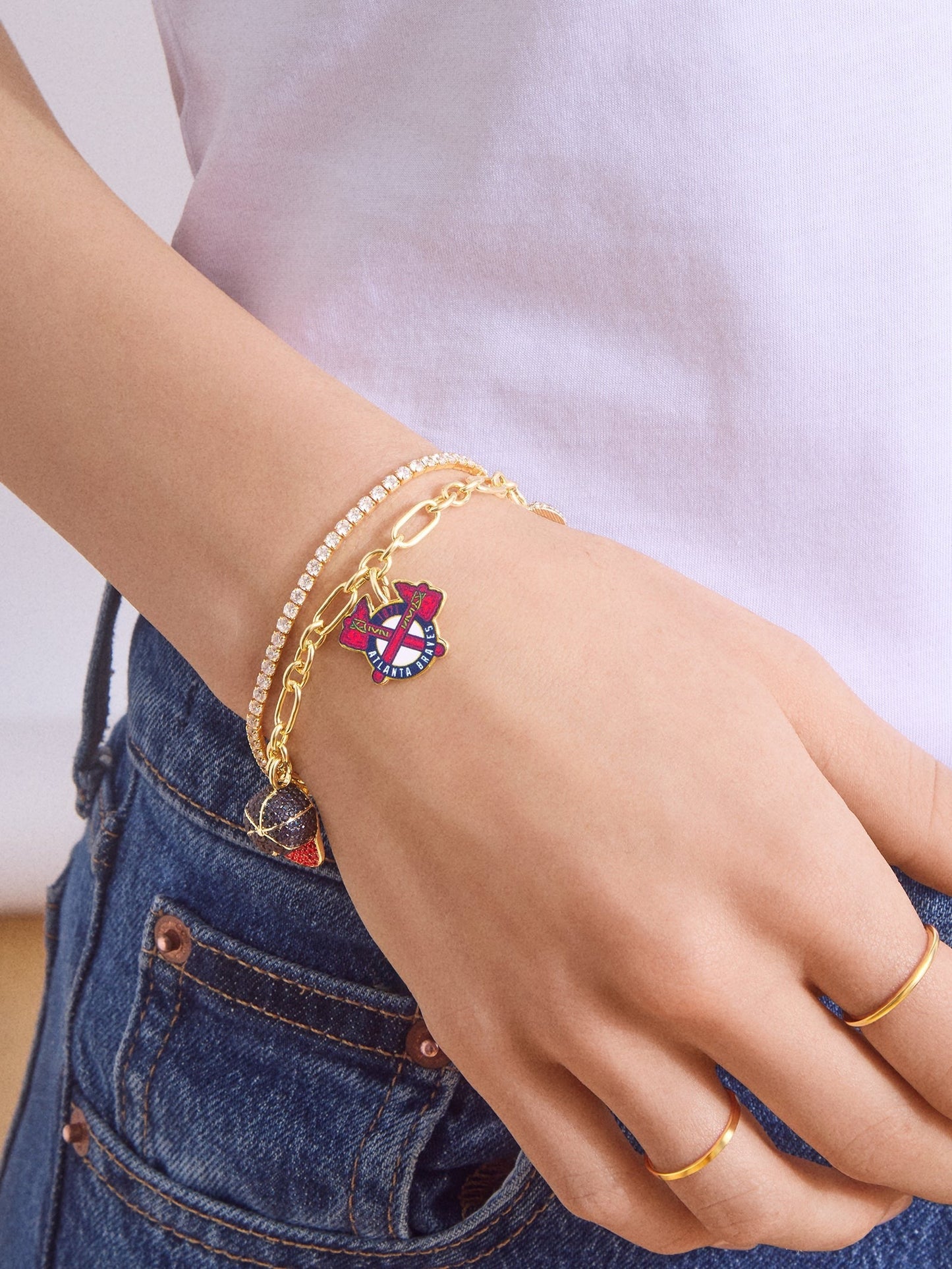 MLB Charm Bracelet - Atlanta Braves