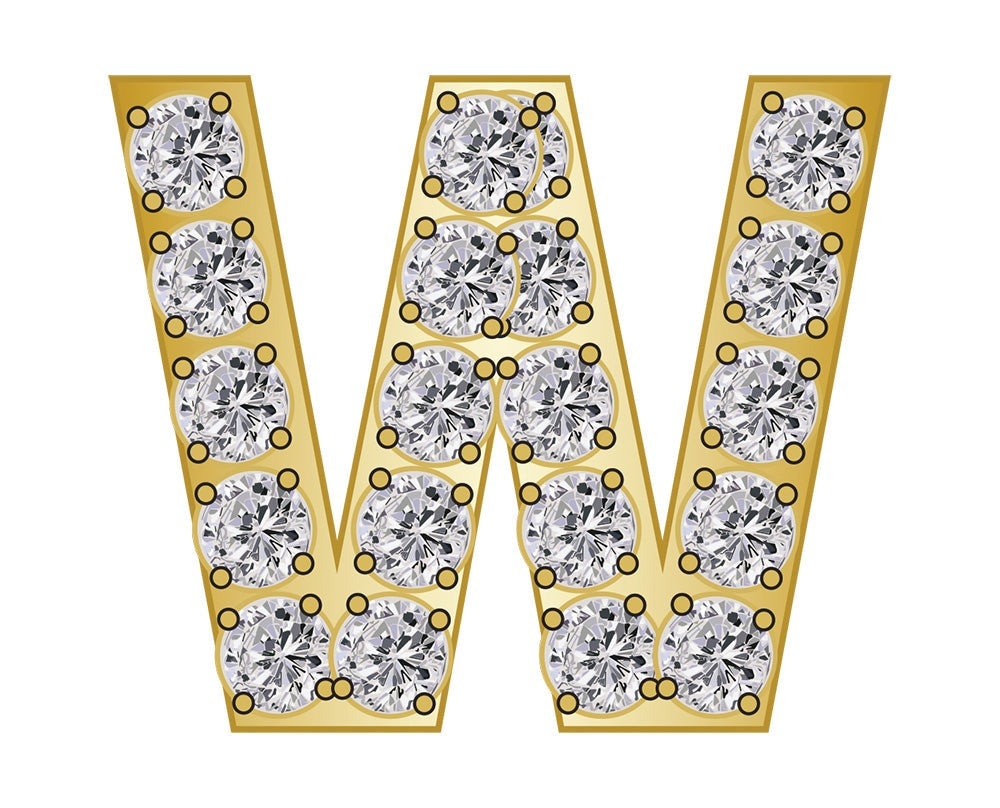 Mini W - Clear/Gold