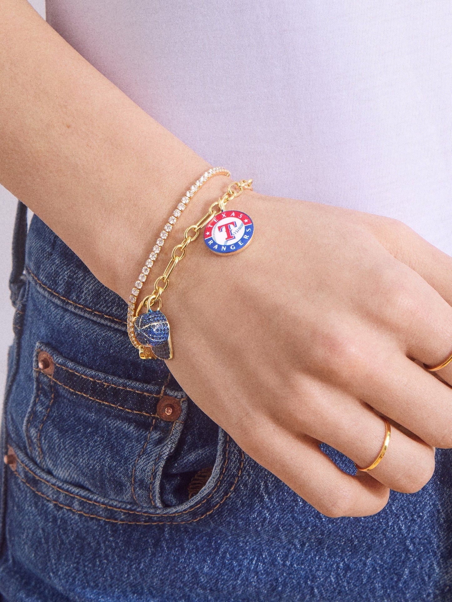 MLB Charm Bracelet - Texas Rangers