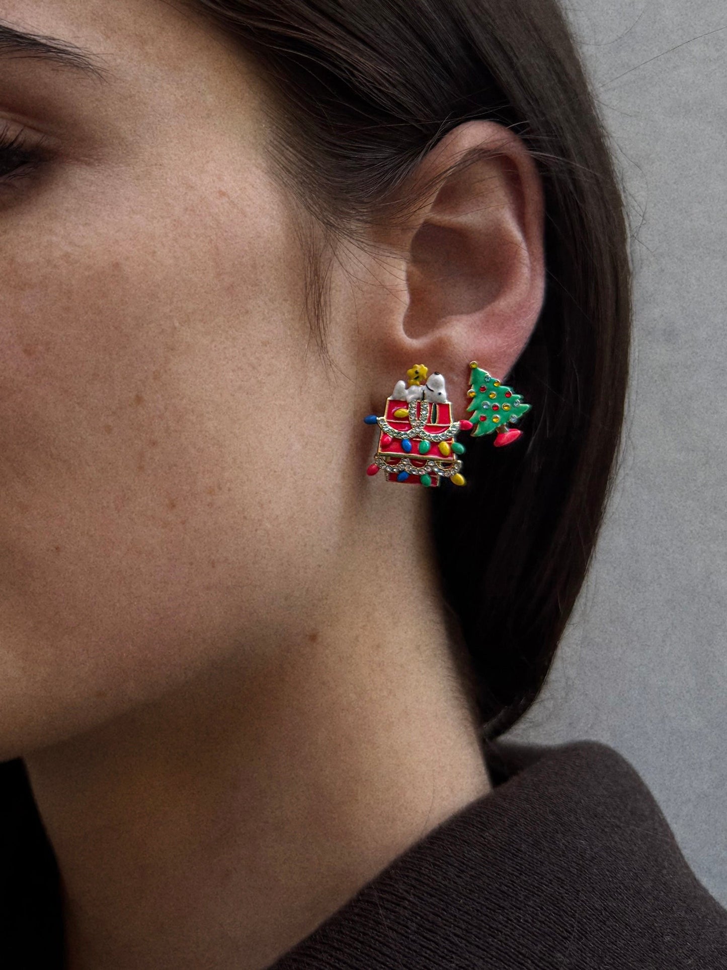 Peanuts Charlie Brown Christmas Earring Set - Multi