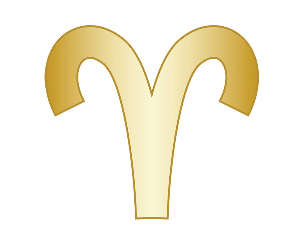 Aries Zodiac Icon - Gold