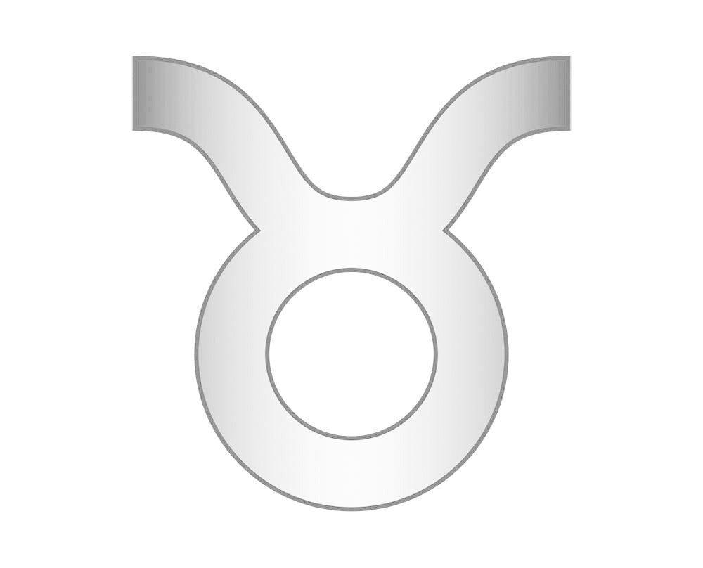Taurus Zodiac Icon - Silver