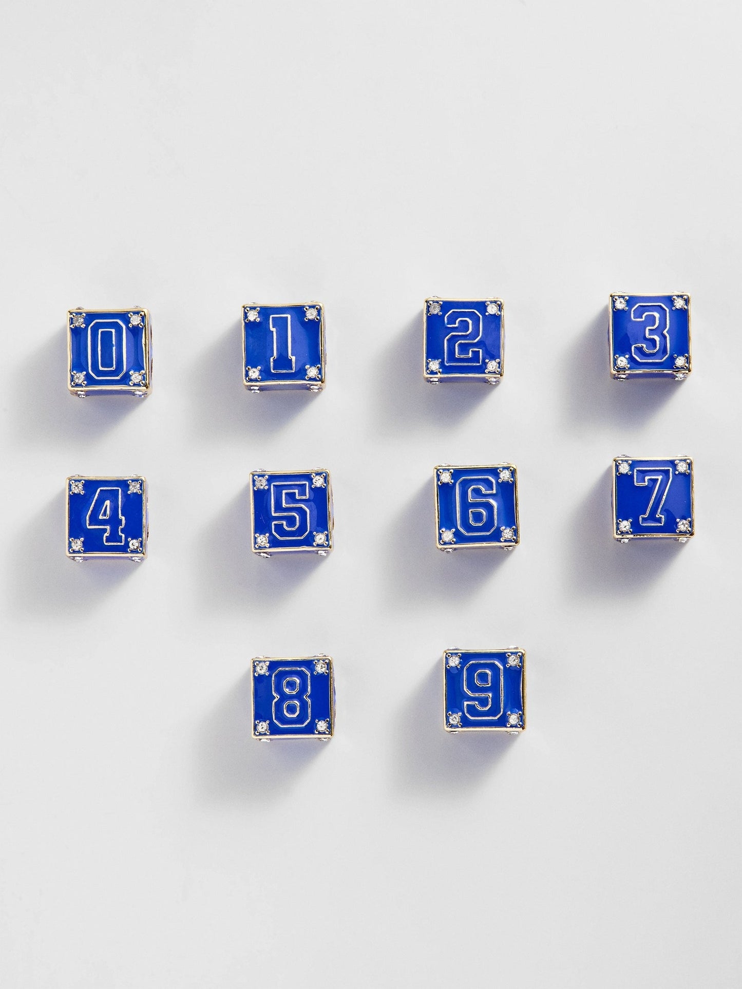 Block Party Varsity Number Custom Bracelet - Cobalt Double Digit