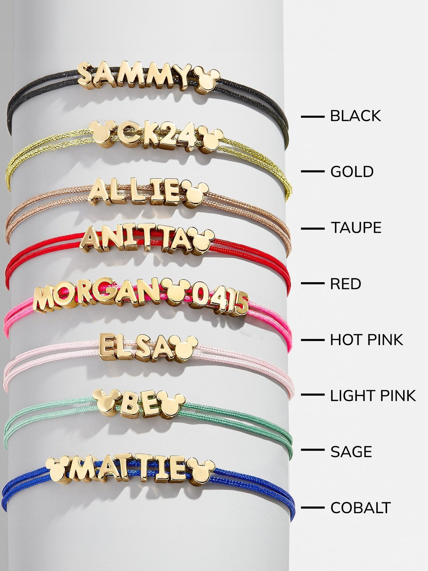 Disney Mickey Mouse Custom Cord Bracelet - Sage
