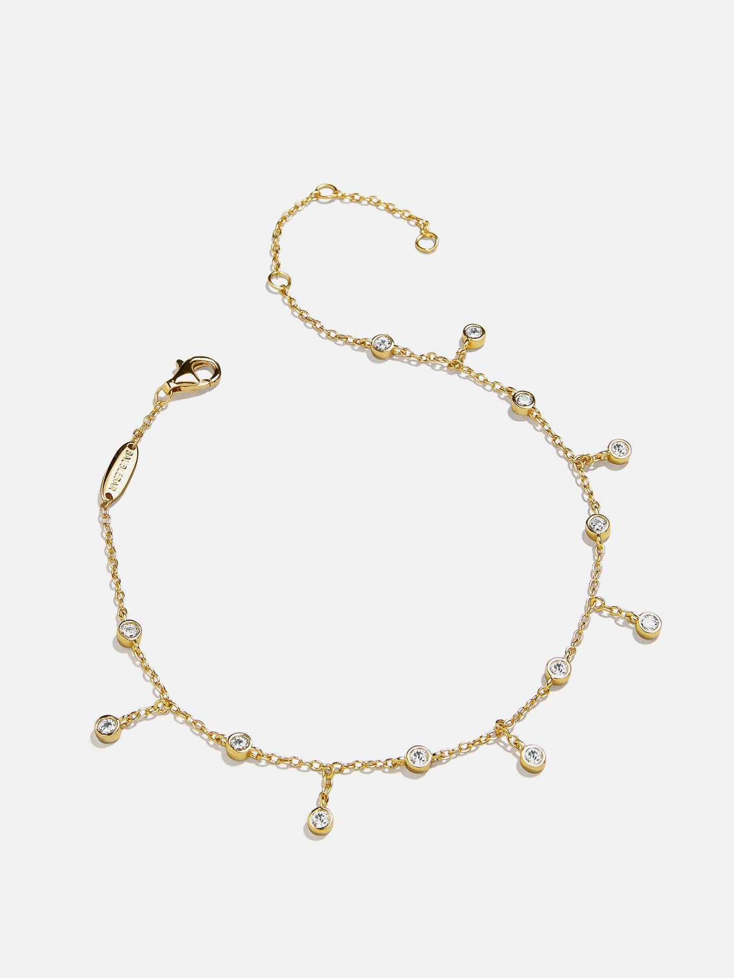 Leslie 18K Gold Anklet - Gold/Pavé