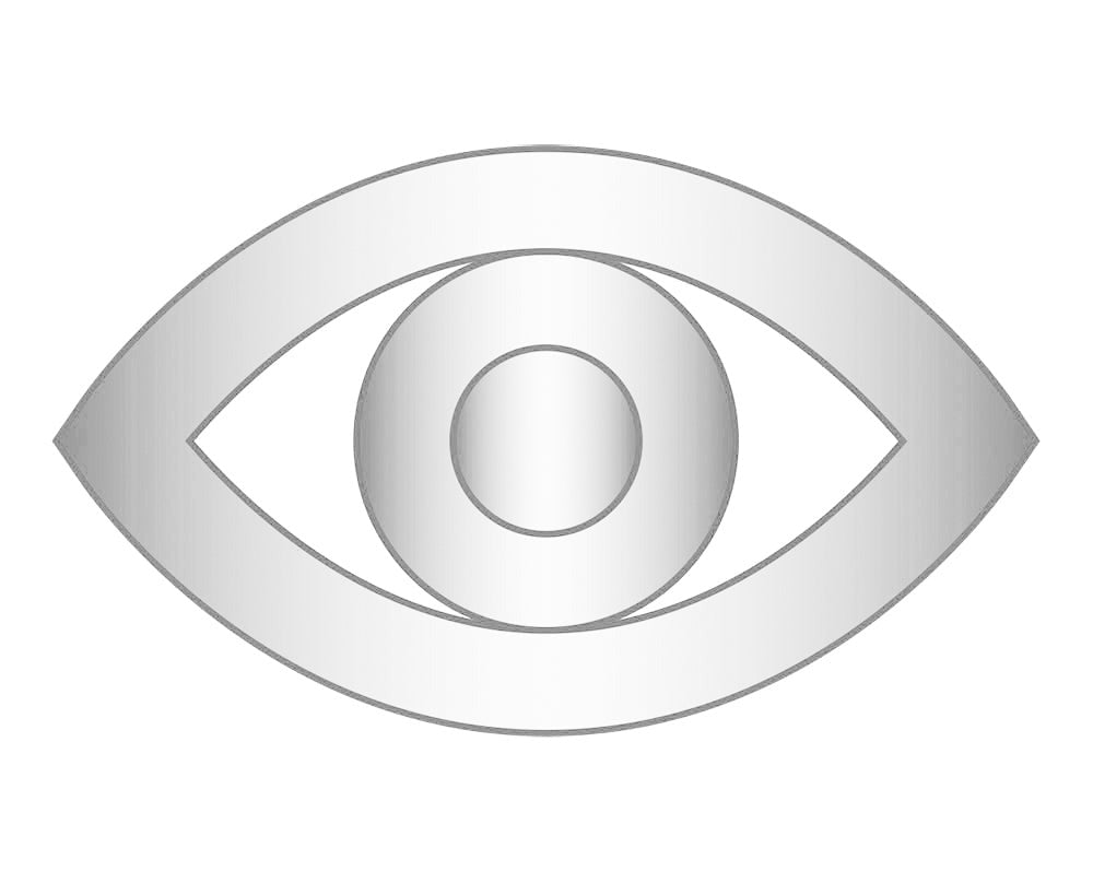 Mini Evil Eye Icon - Silver