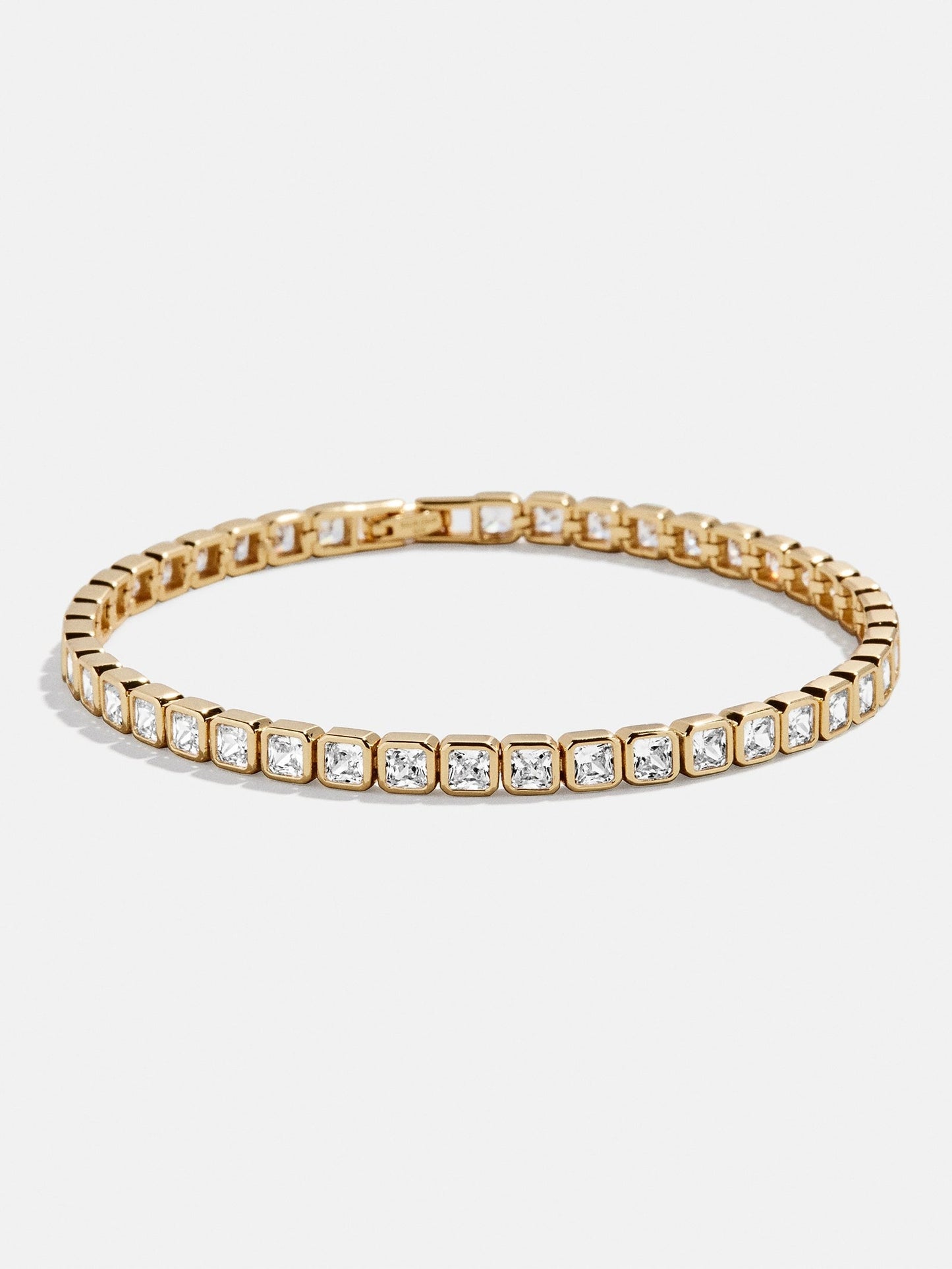 Kristin 18K Gold Tennis Bracelet - Square Bezel
