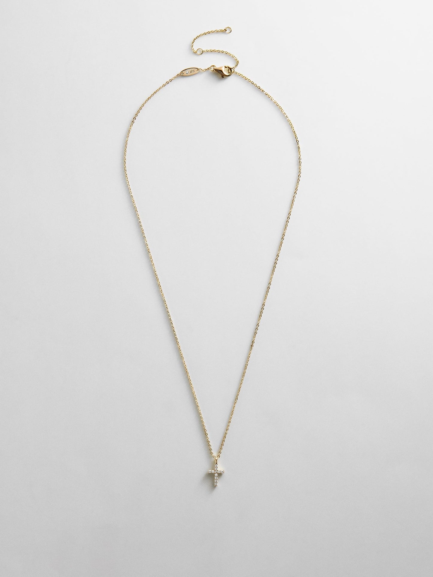 Agape 14K Gold Necklace - Gold/Pavé