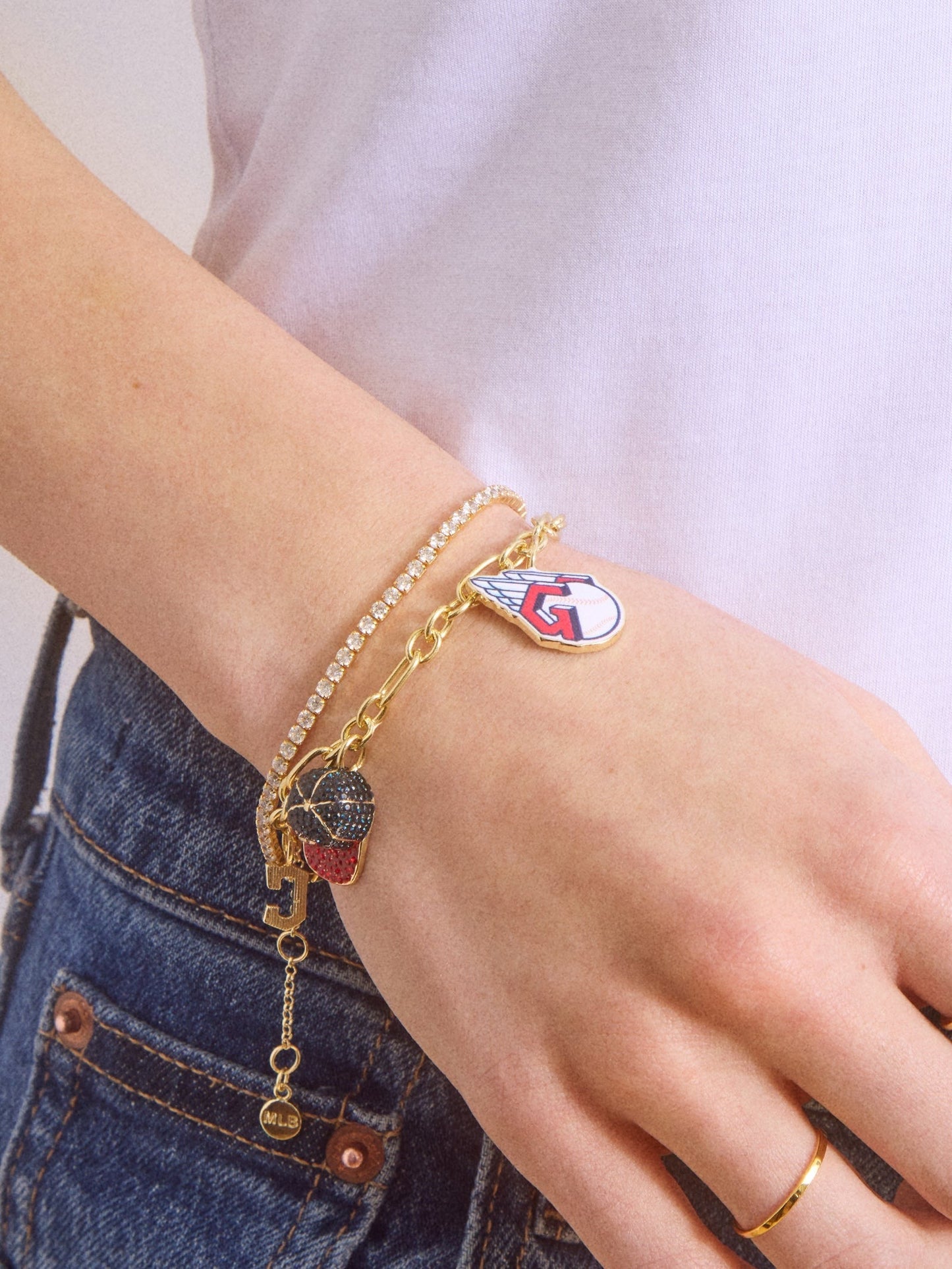 MLB Charm Bracelet - Cleveland Guardians