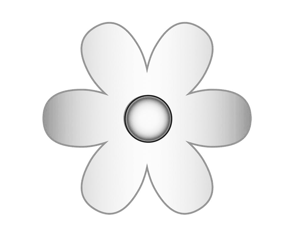 Flower Icon - Silver