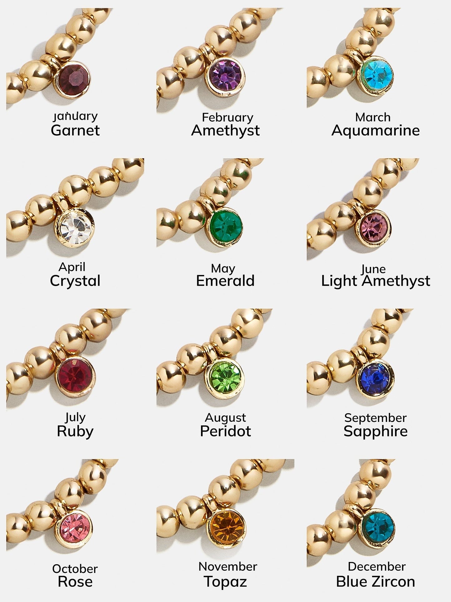 Birthstone Pisa Bracelet - Light Amethyst