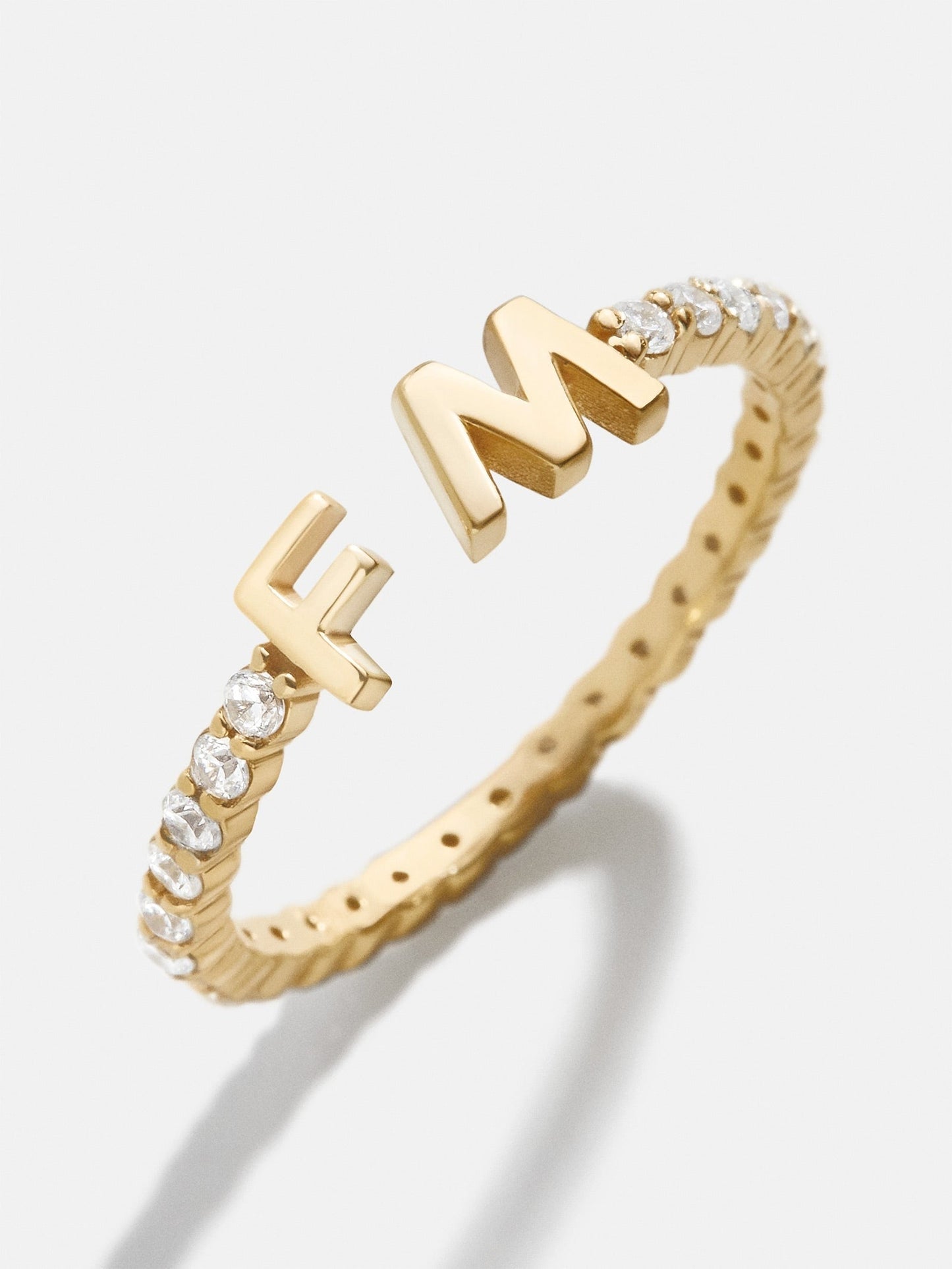 14K Gold Custom Initial Ring - Gold