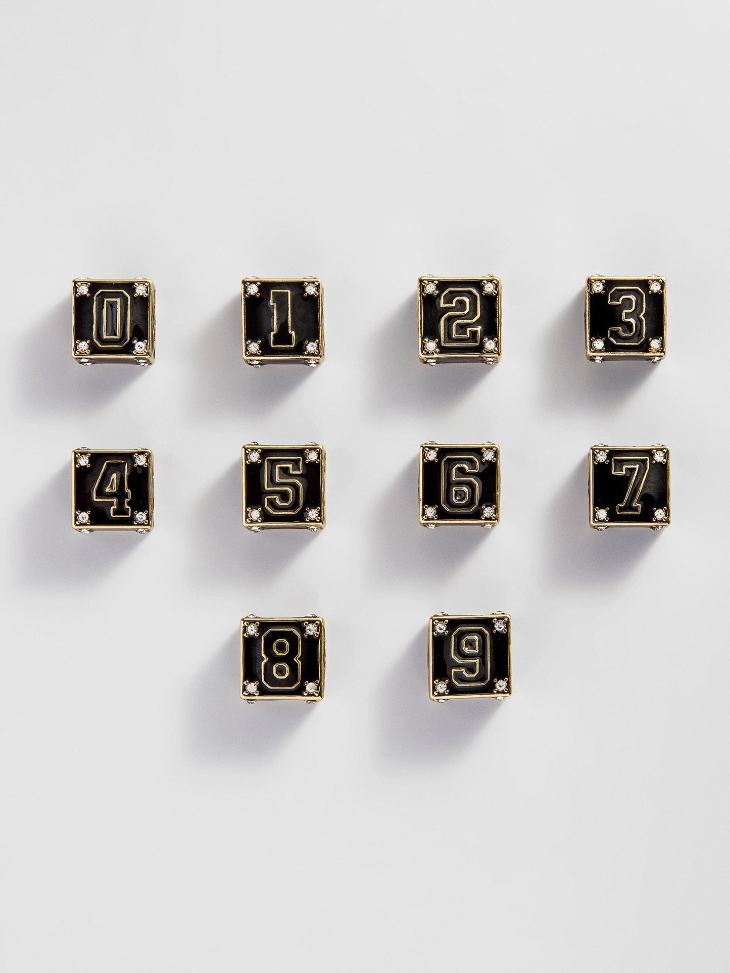 Block Party Varsity Number Custom Bracelet - Onyx Double Digit
