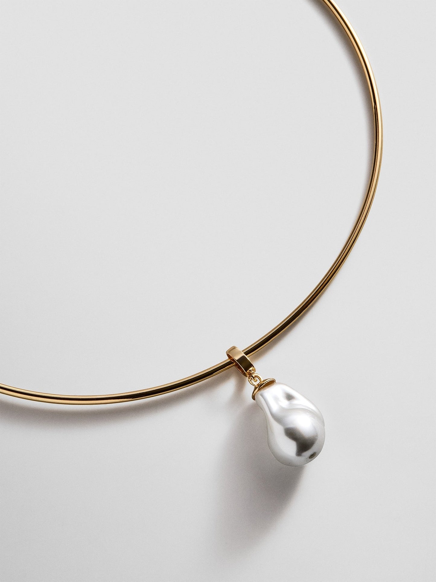 Teagan Pearl Collar Necklace - Gold/Pearl