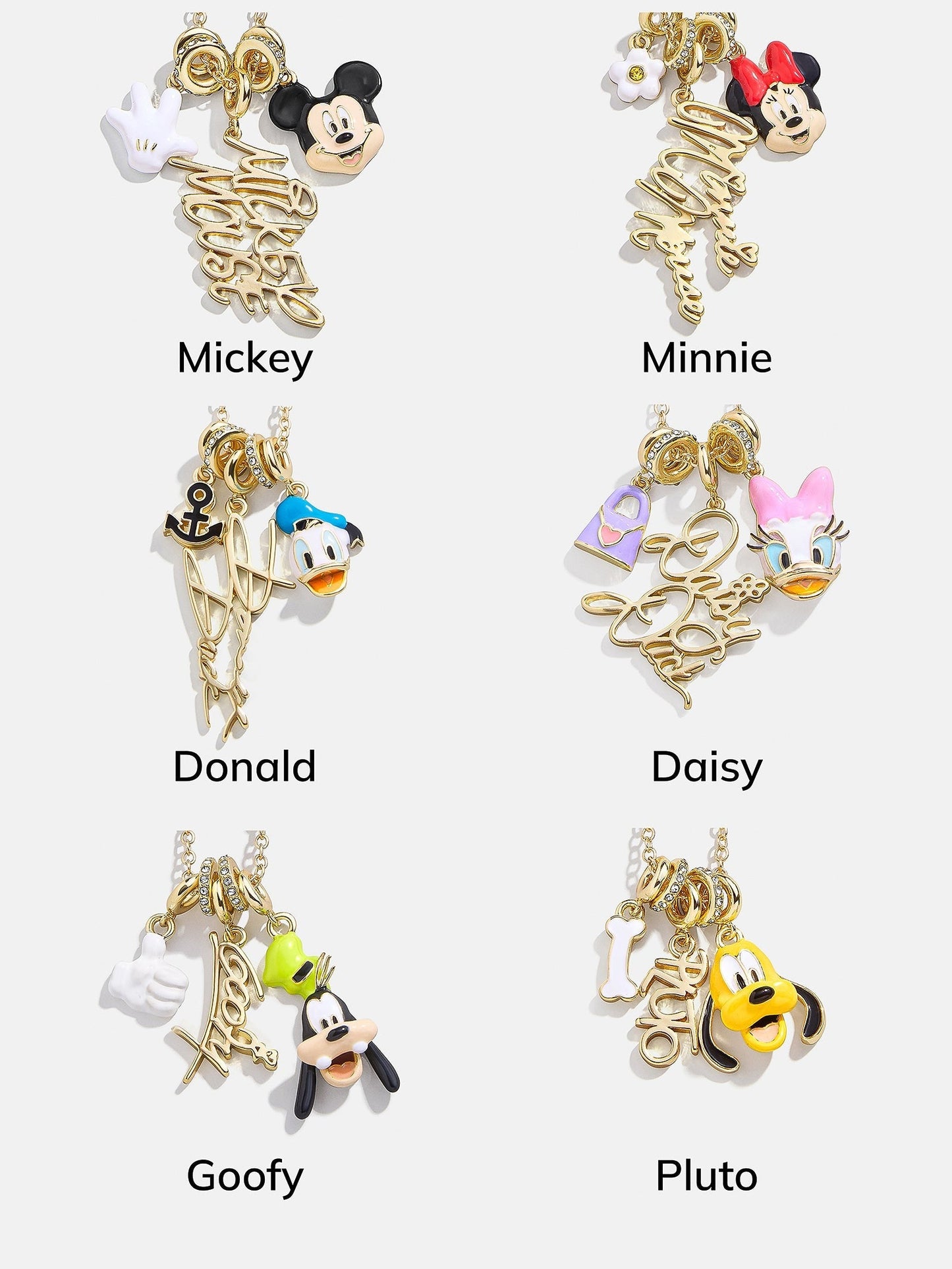 Disney Pluto Cluster Charm Necklace - Pluto