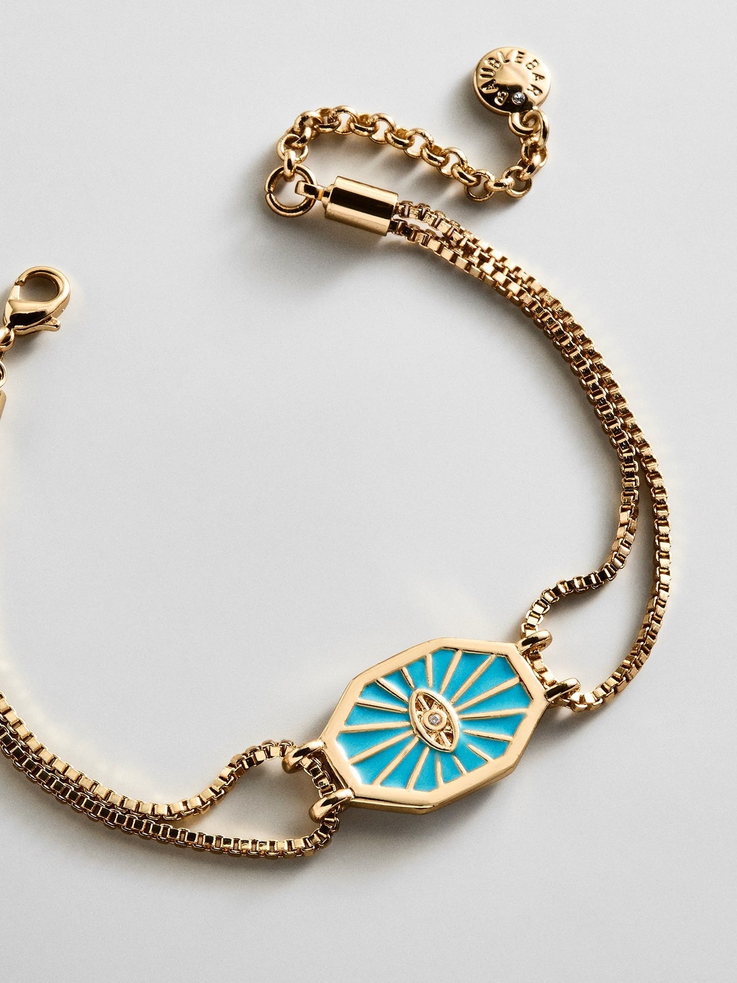 Evil Eye Reversible Bracelet - Gold/Turquoise