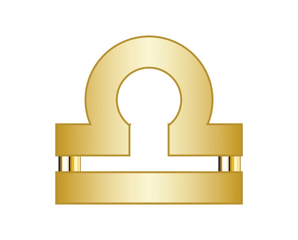 Libra Mini Zodiac Icon - Gold