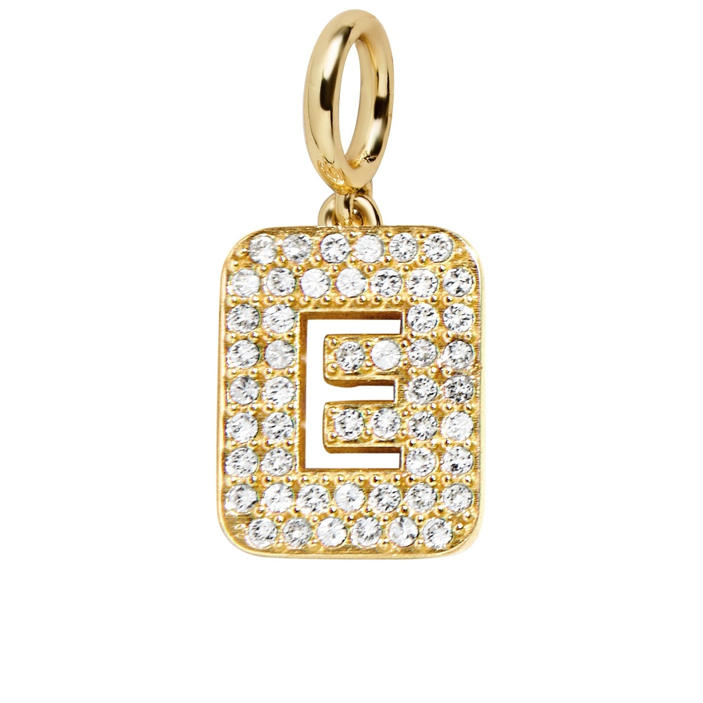 Block Pavé Initial Cluster Charm - E
