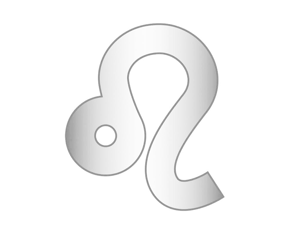 Leo Zodiac Icon - Silver