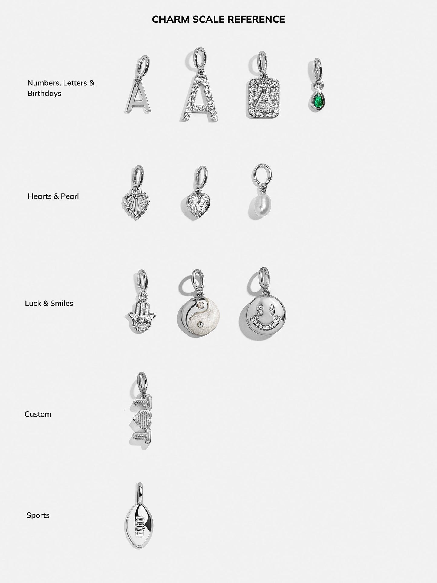 Silver Block Pave Cluster Charm - R