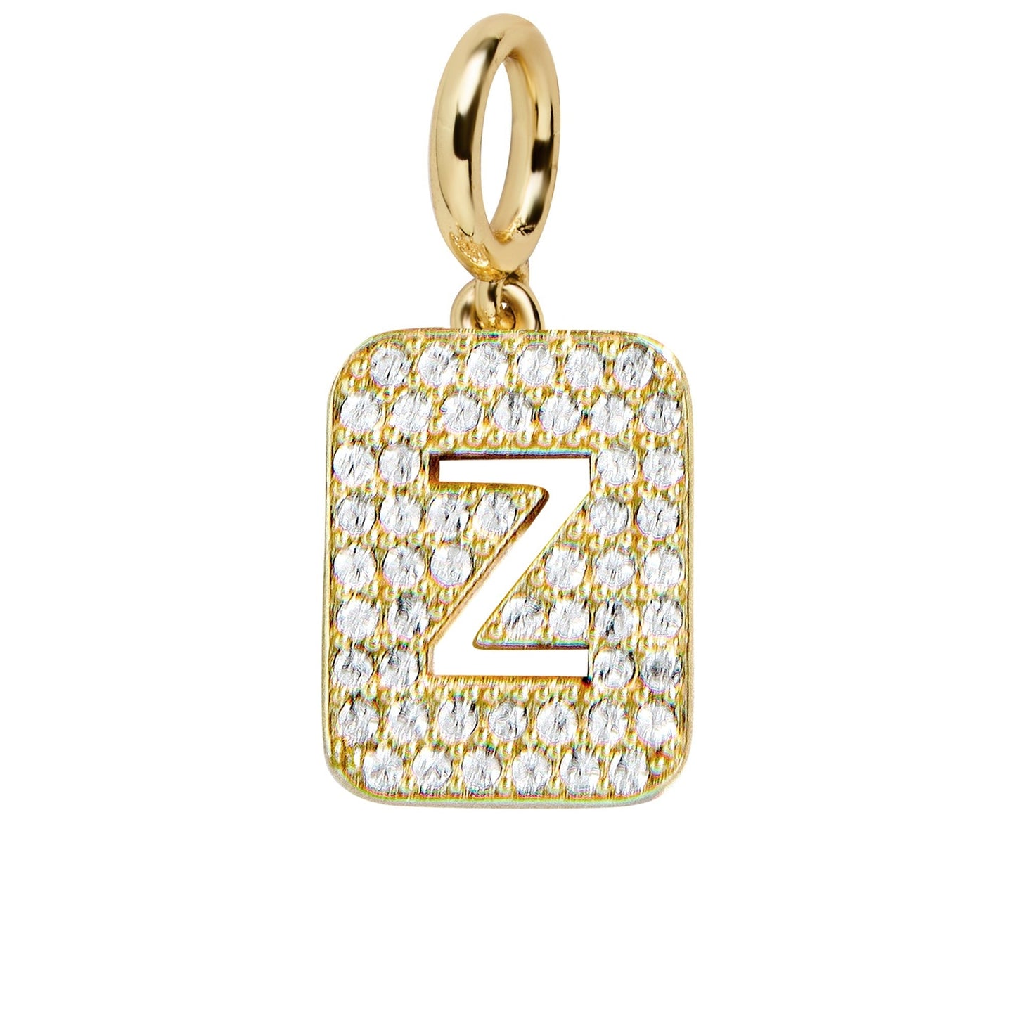Block Pavé Initial Cluster Charm - Z