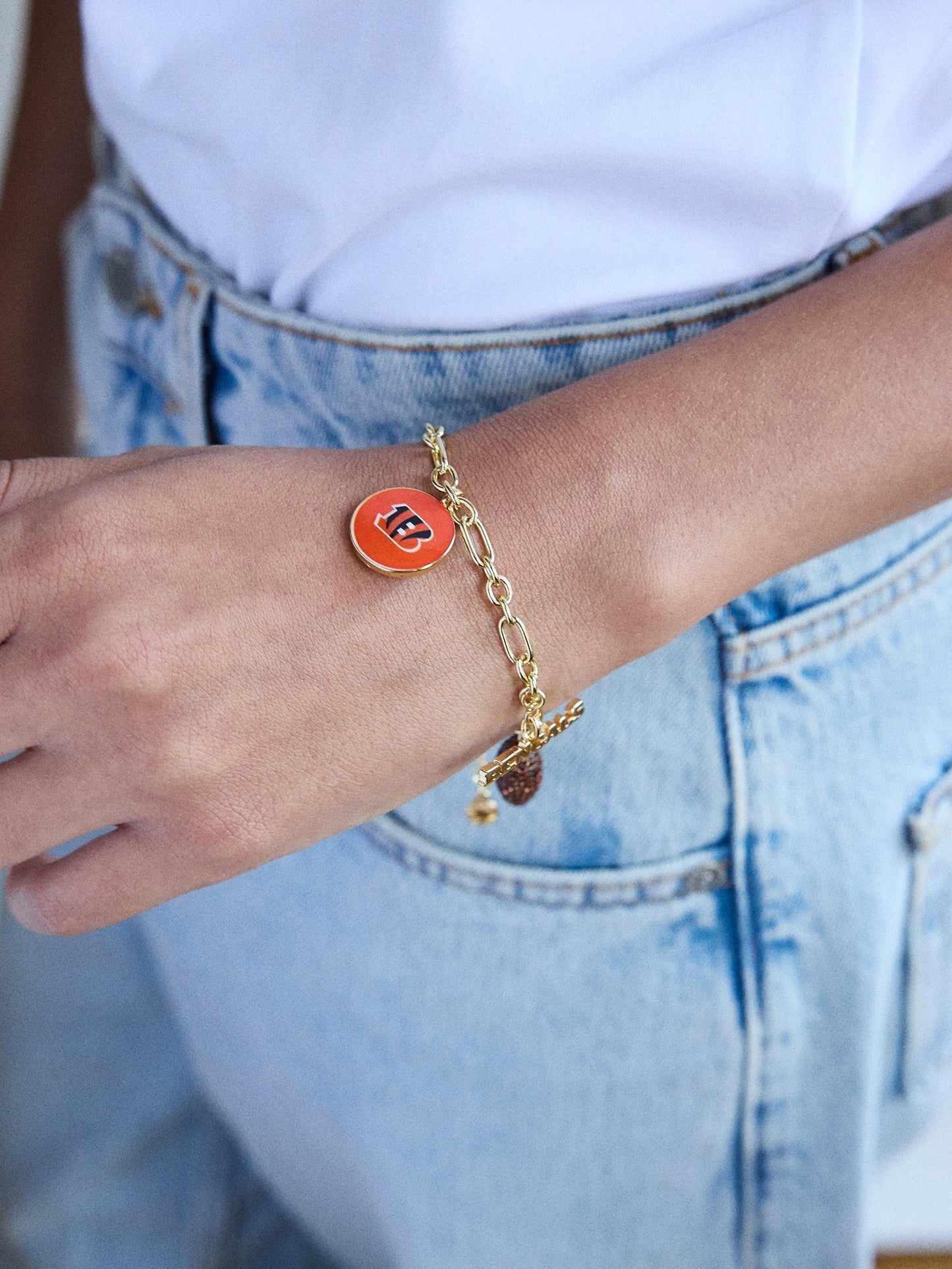 NFL Charm Bracelet - Cincinnati Bengals