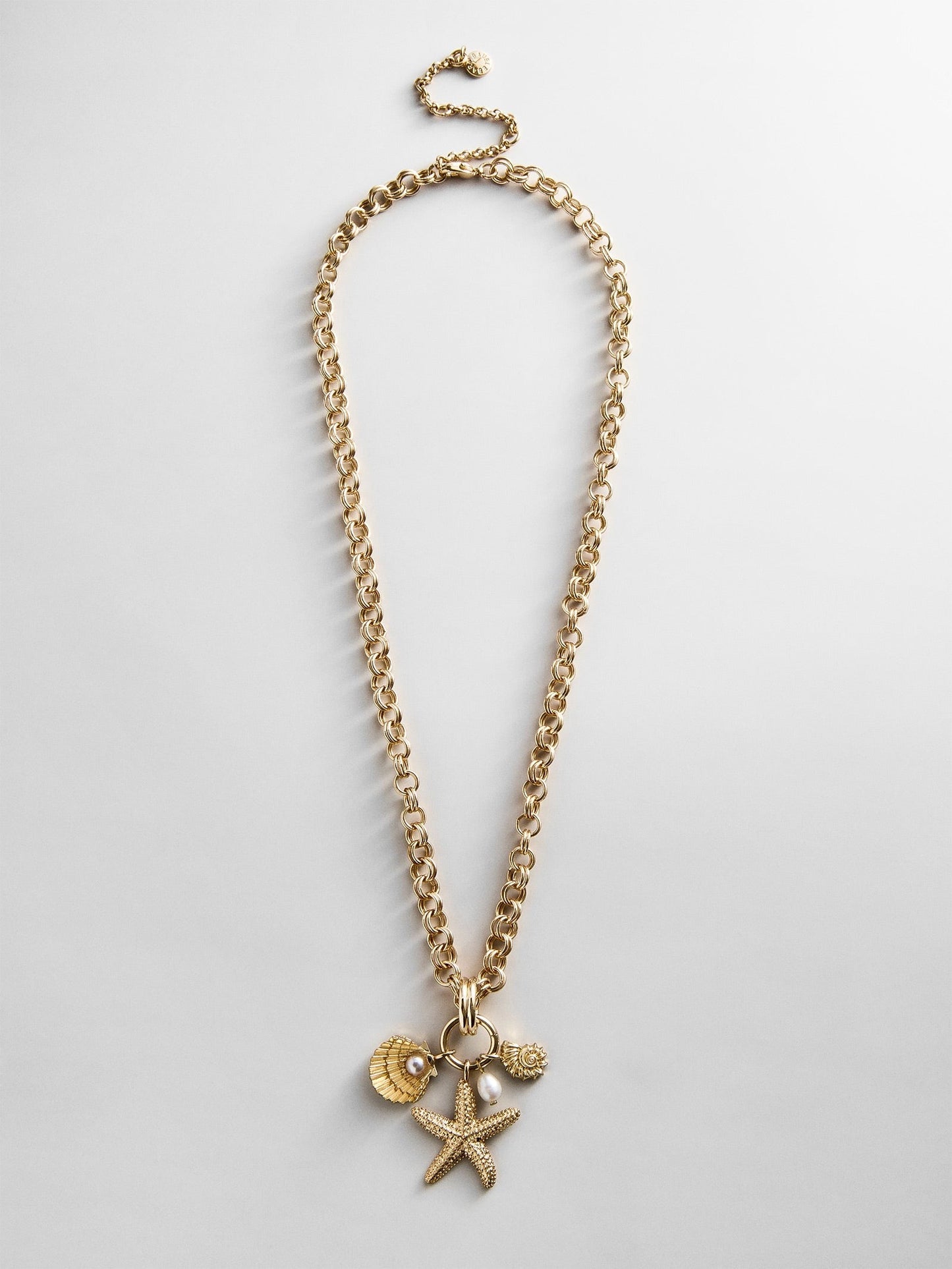 Isla Charm Necklace - Gold/Pearl