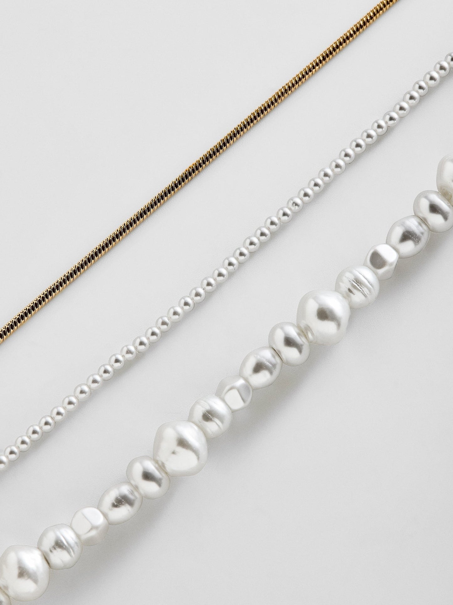 Reese Waterproof Pearl Anklet Set - Gold/Pearl