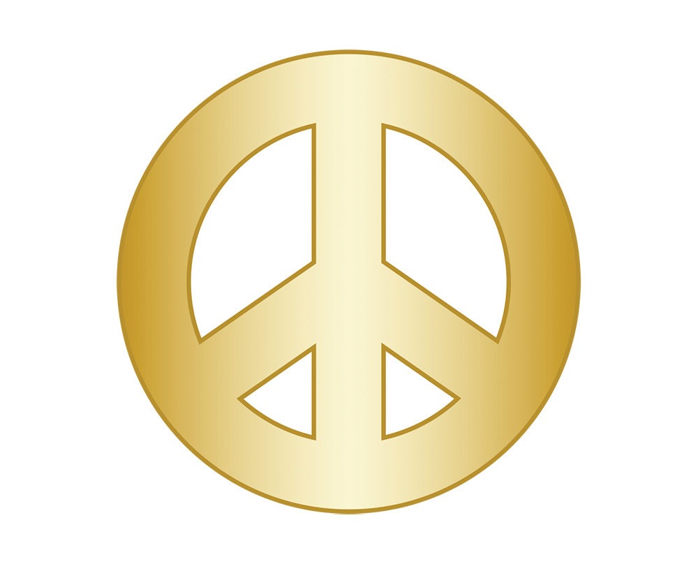 Peace Icon - Gold