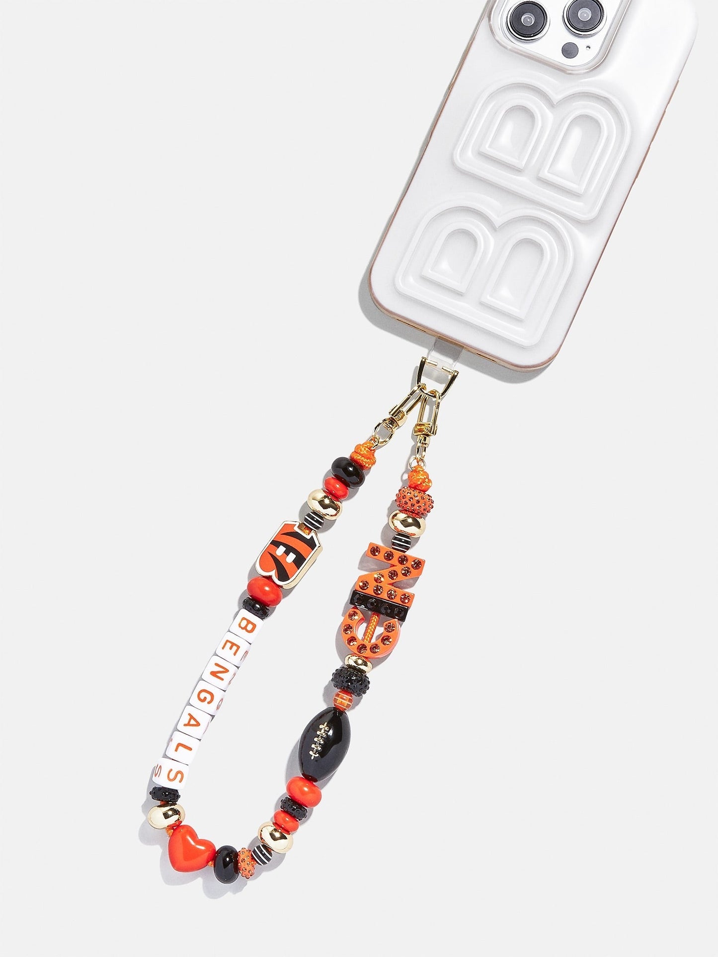 NFL Beaded Phone Charm - Cincinnati Bengals