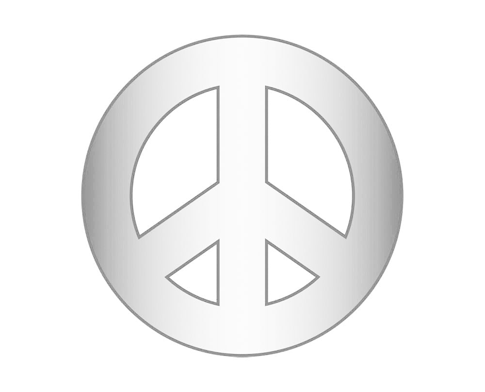 Mini Peace Icon - Silver