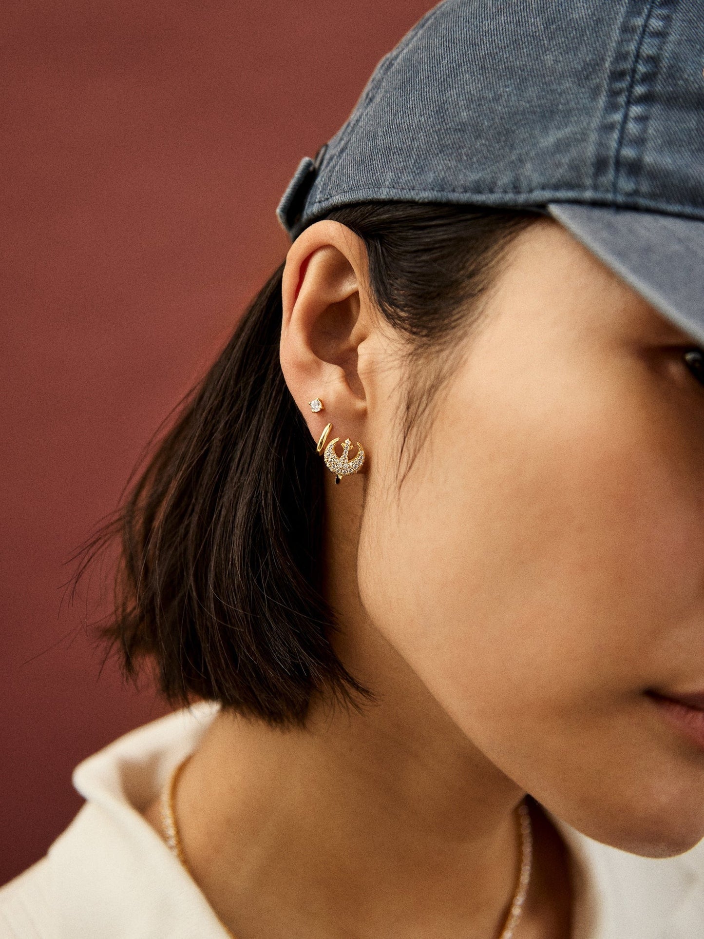 STAR WARSTM Rebel Alliance 14K Gold Plated Sterling Silver Earrings - Rebel Alliance