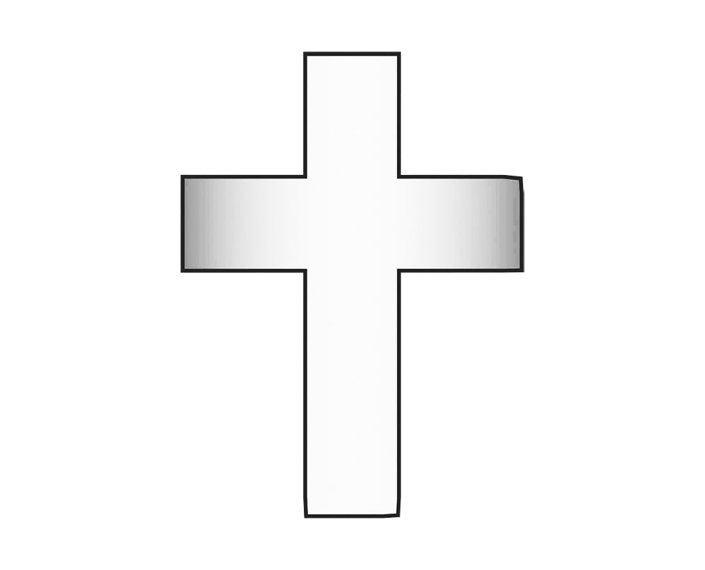 Mini Cross Icon - Silver