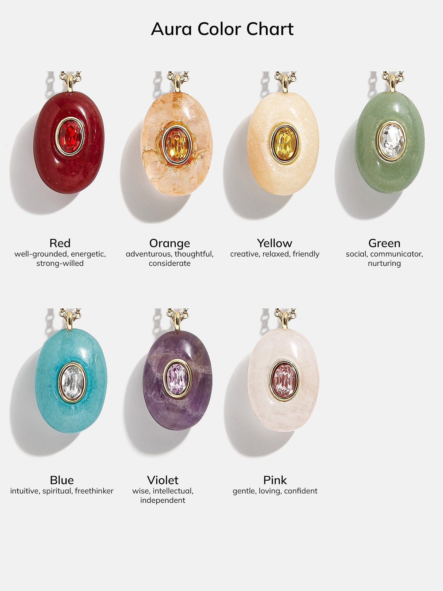 Aura Semi-Precious Pendant Necklace - Citrine