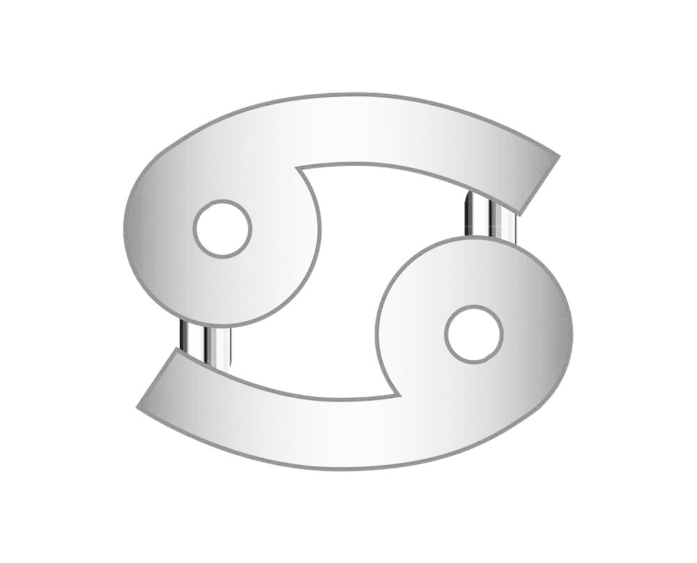 Cancer Mini Zodiac Icon - Silver