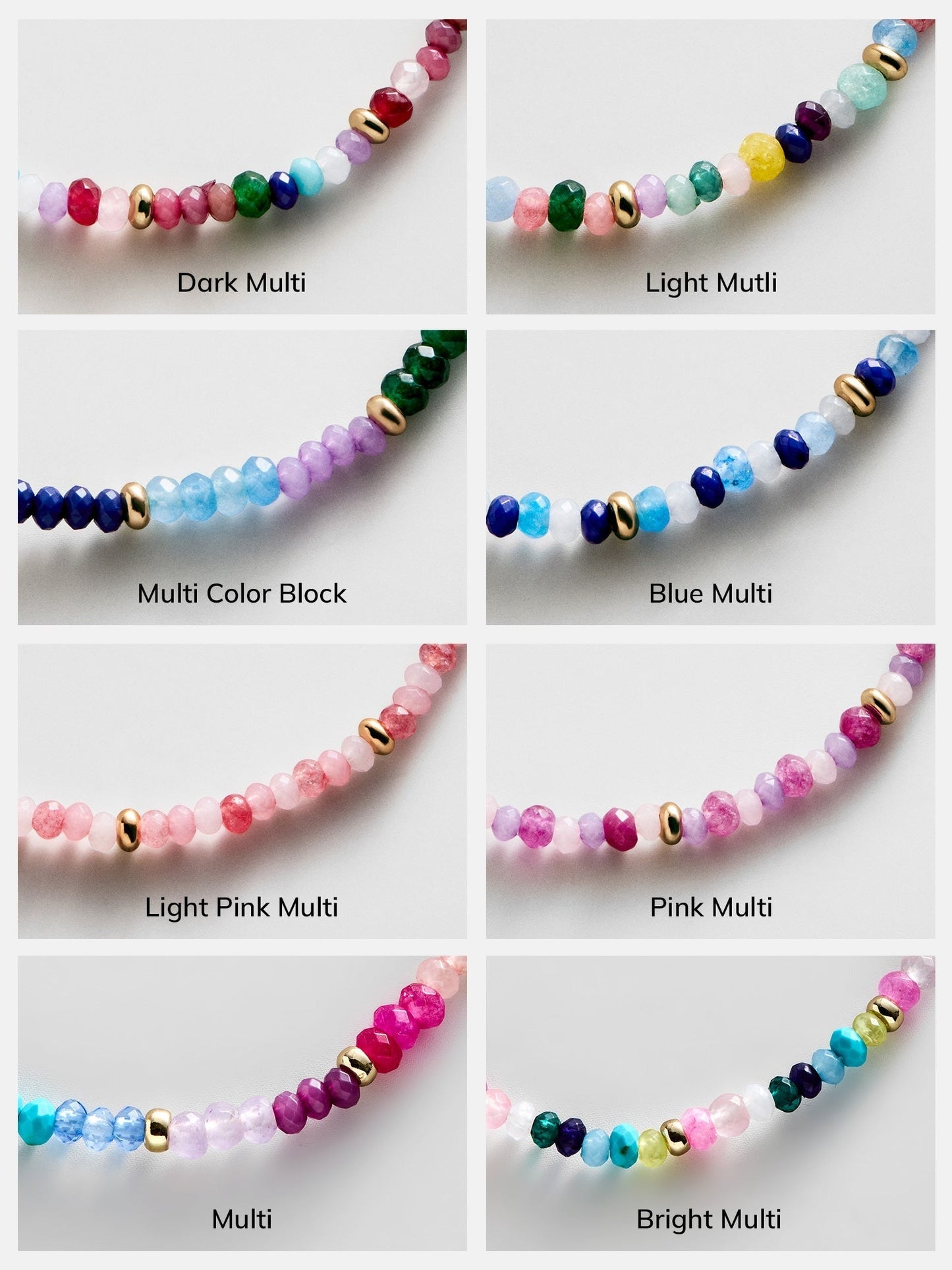 Emily Semi-Precious Bracelet - Light Pink Multi