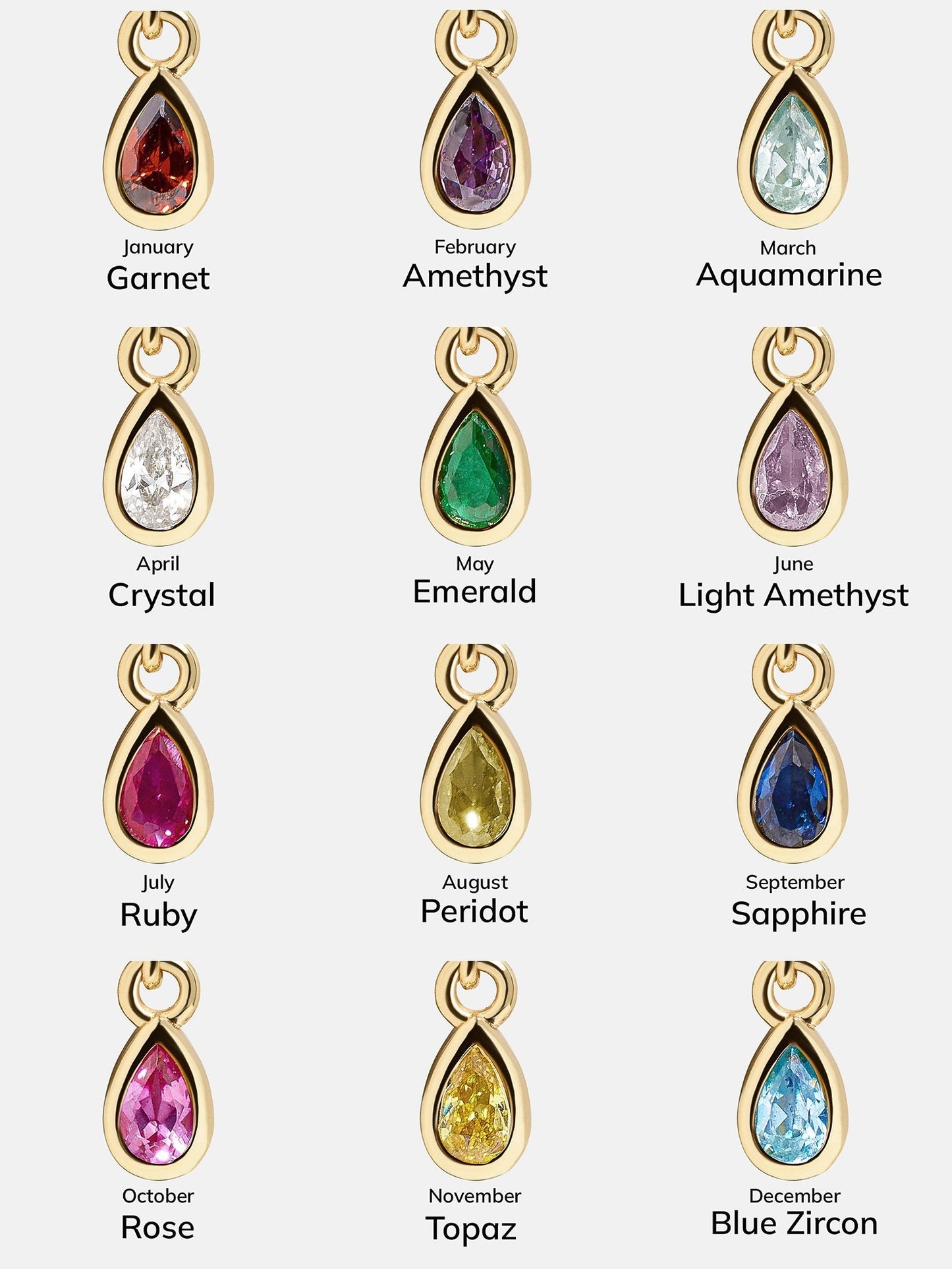 Birthstone Cluster Charm - Garnet
