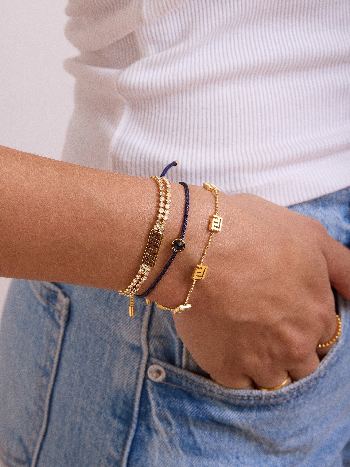 NFL Bracelet Set - New York Giants