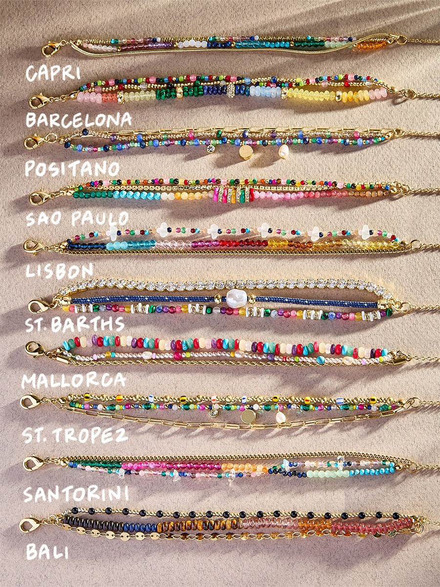 Rowan Semi-Precious Layered Bracelet - Barcelona
