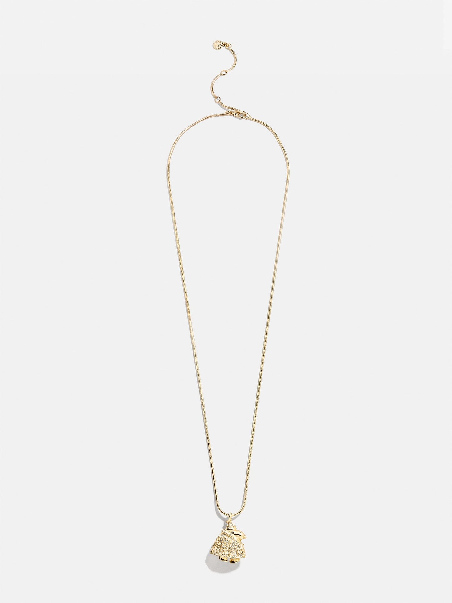 Peanuts Snoopy Puffer Jacket Necklace - Gold/Pavé