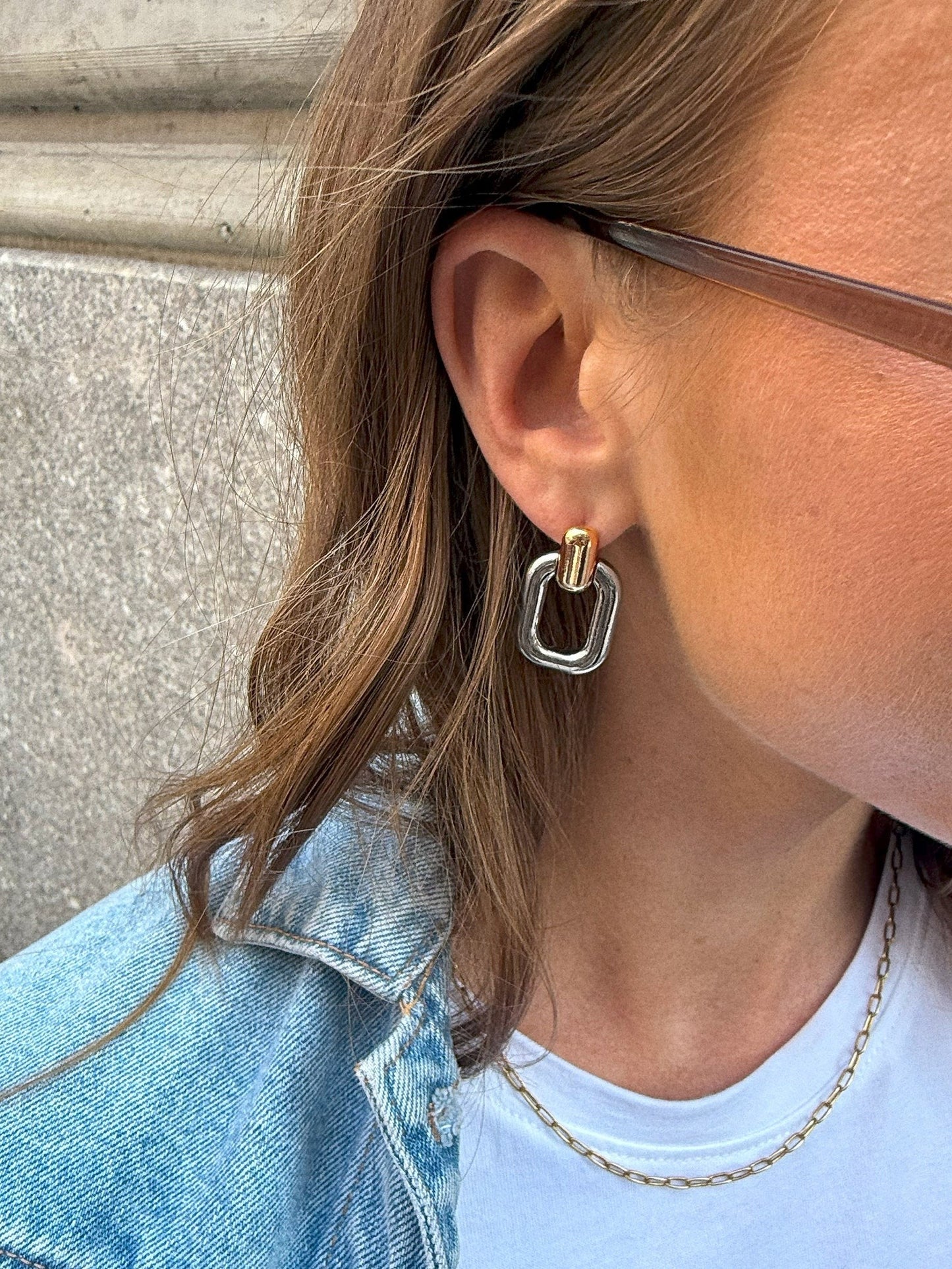 Rebecca Door Knocker Earrings - Gold/Silver