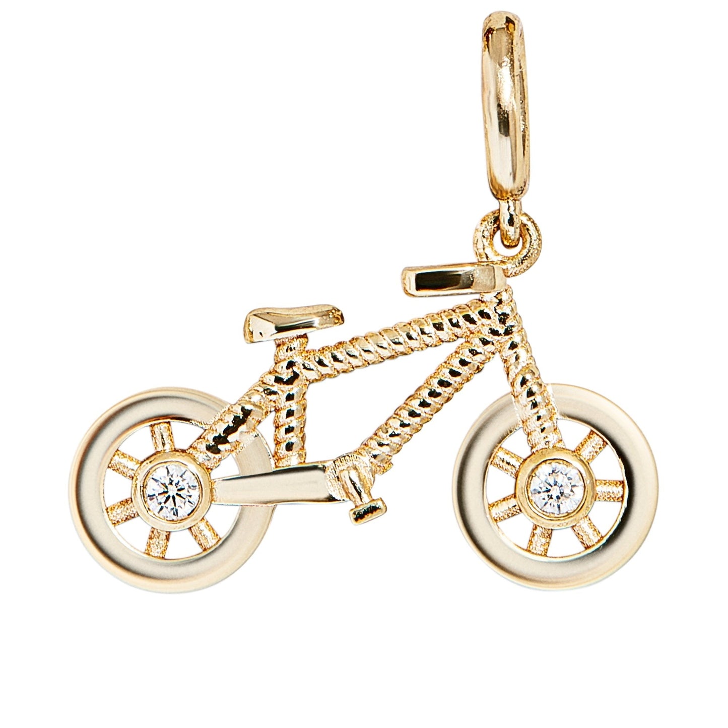 Sports Cluster Charm - Bicycle - Clear