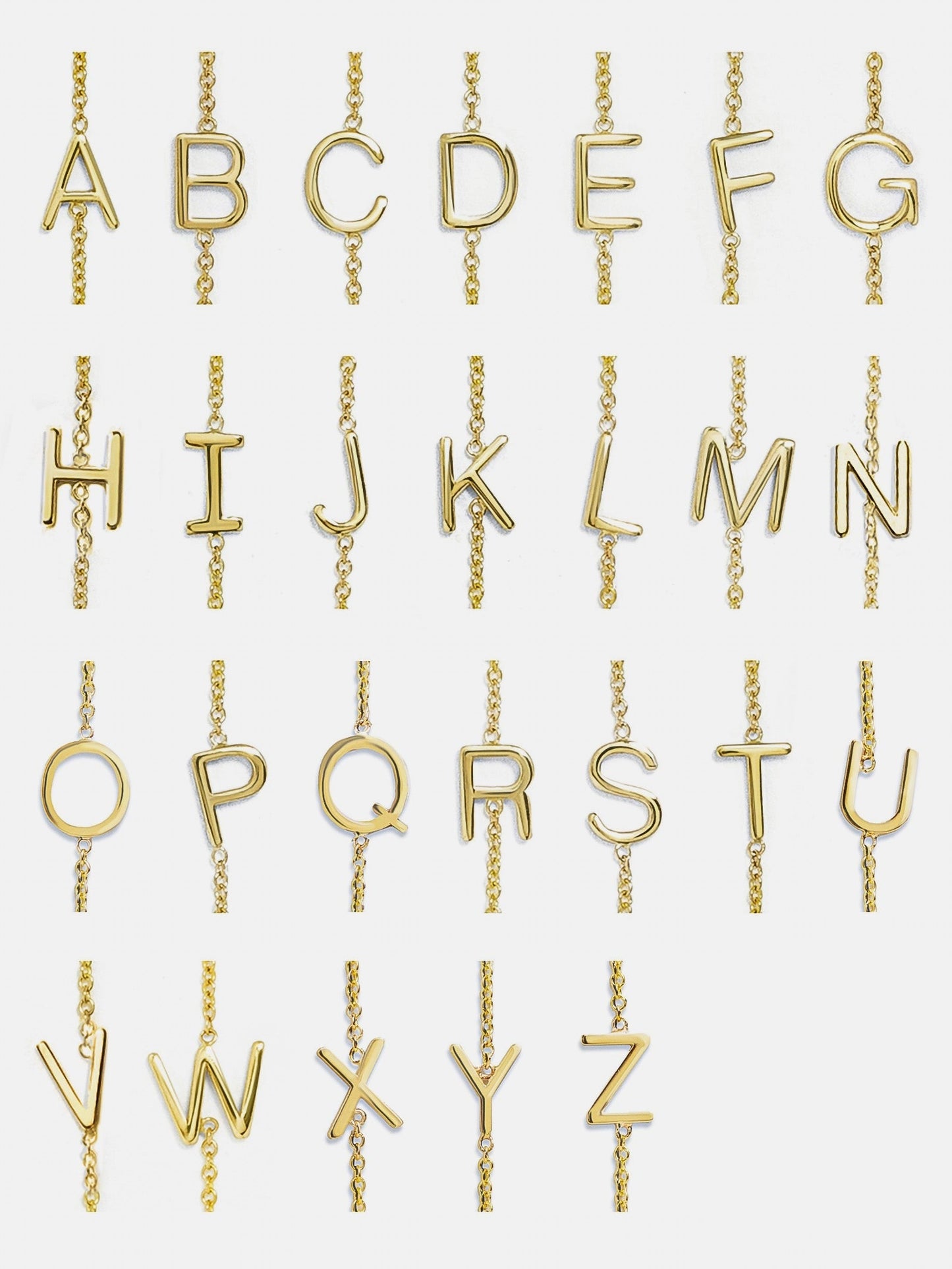 Maya Brenner Asymmetrical Custom Initial Necklace - Two Characters