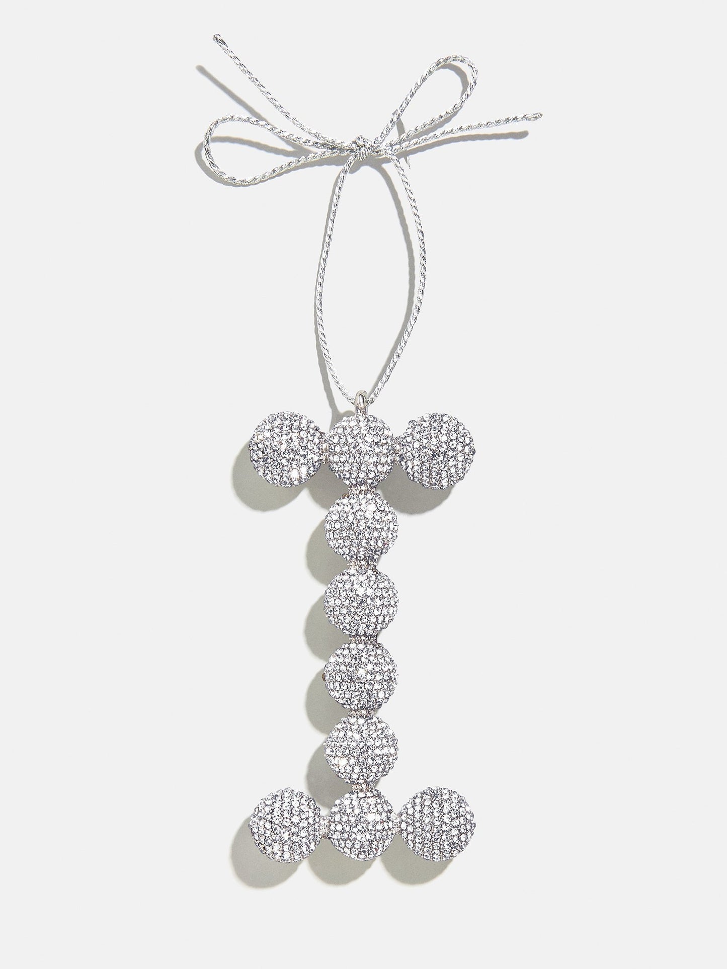 Merry Monogram Ornament - Silver/Pavé