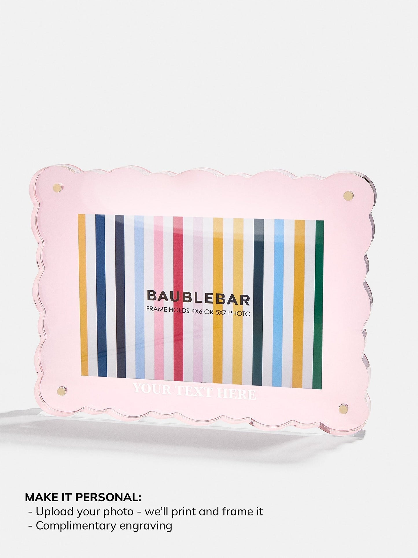 Picture Perfect Horizontal Acrylic Frame - Scalloped Shape