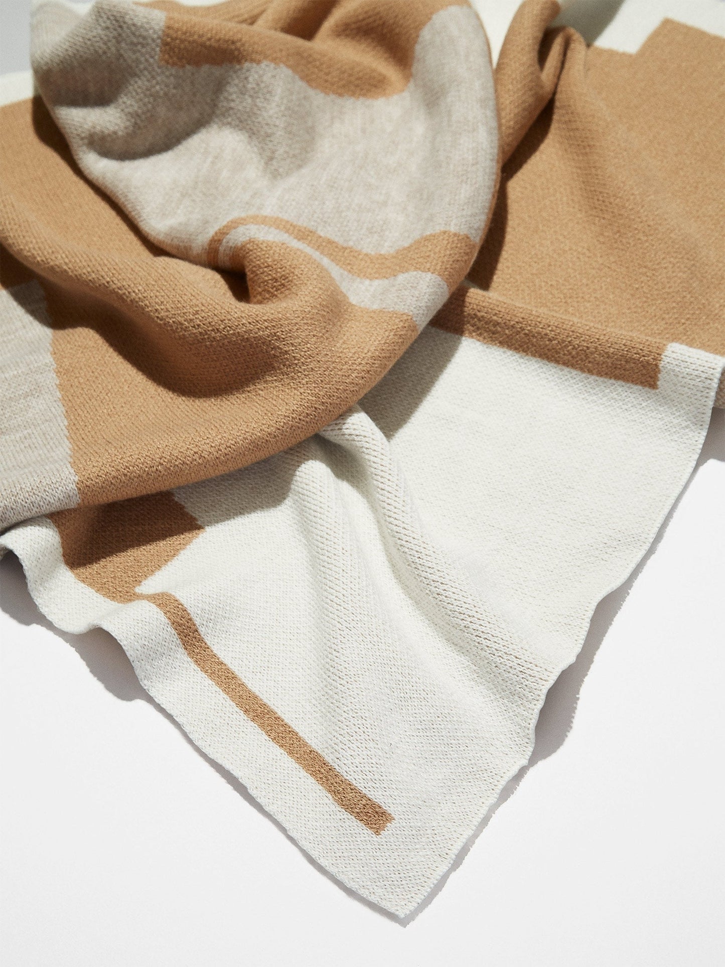 Initial Here Custom Blanket - Gray/Camel