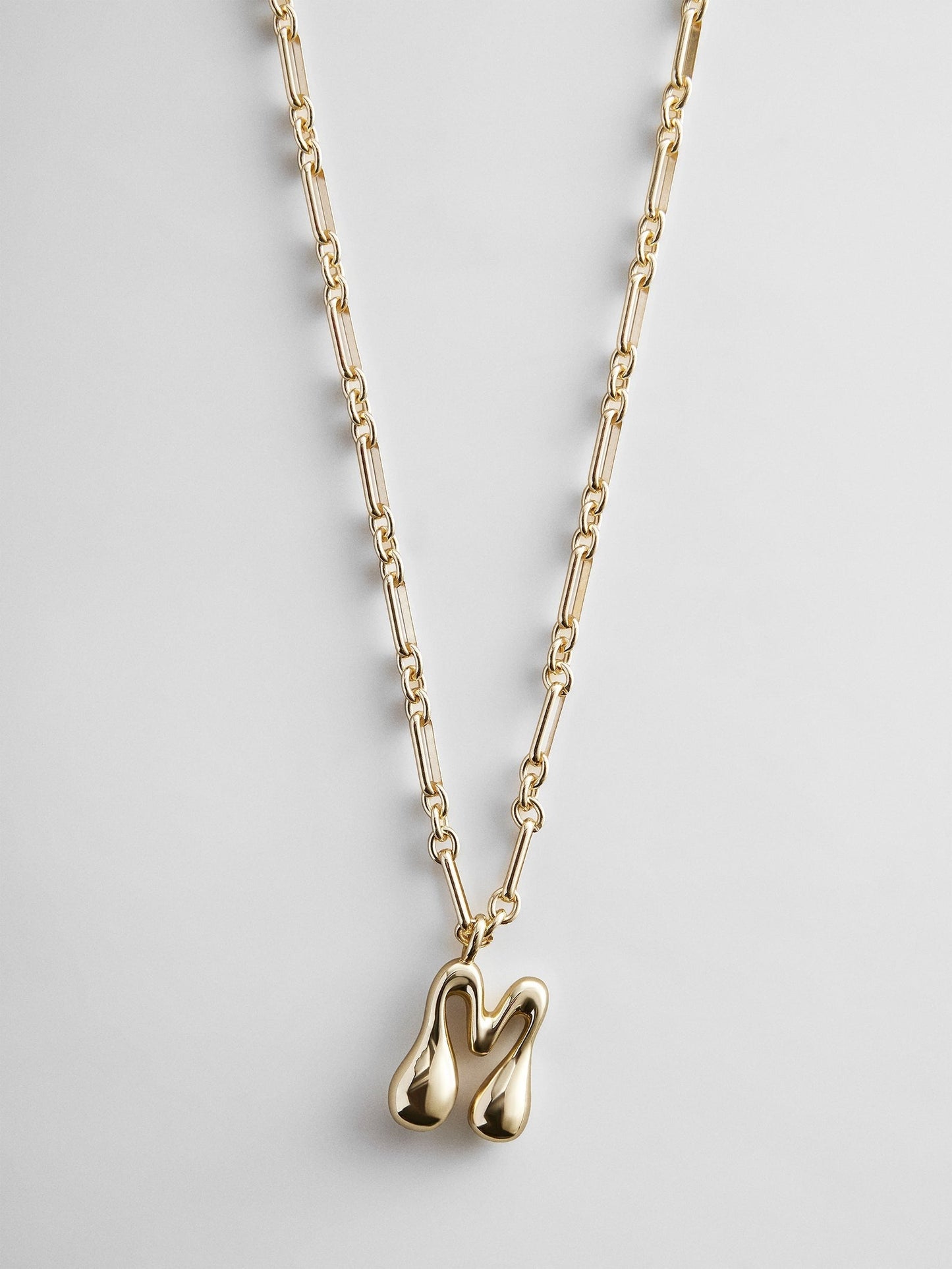 Oversized Bubble Custom Initial Necklace - Oversized Bubble Initial
