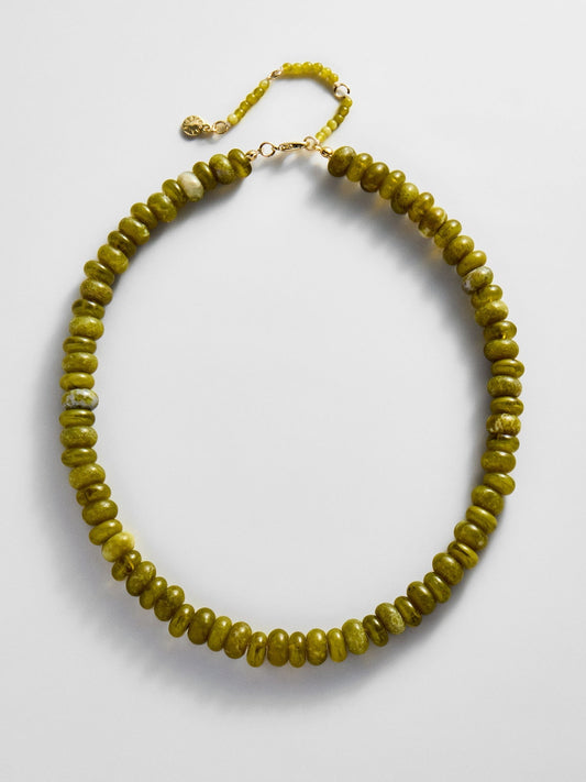 Joyce Semi-Precious Beaded Necklace - Olive