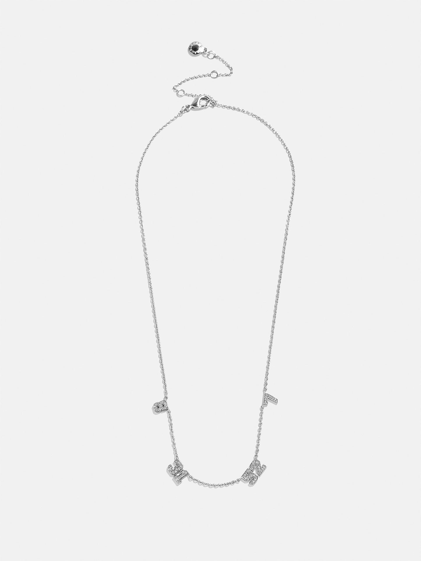 Varsity Number Custom Necklace - Four Silver Stations