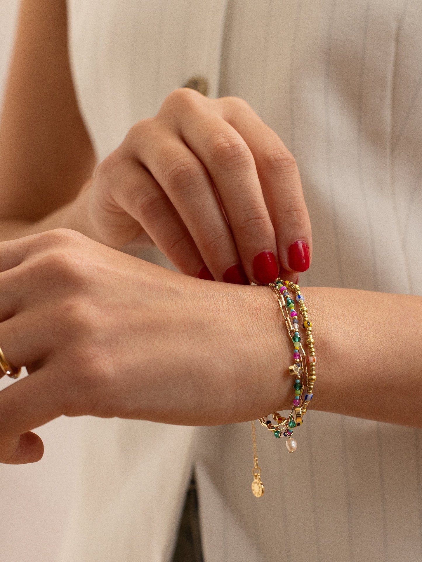 Rowan Semi-Precious Layered Bracelet - St. Tropez